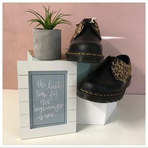 ‼️SOLD‼️Dr. Martens 1461 Black Leopard Print Shoes